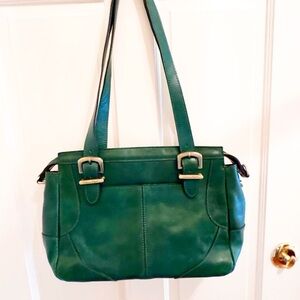 Patricia Nash Forest Green Shoulder Bag